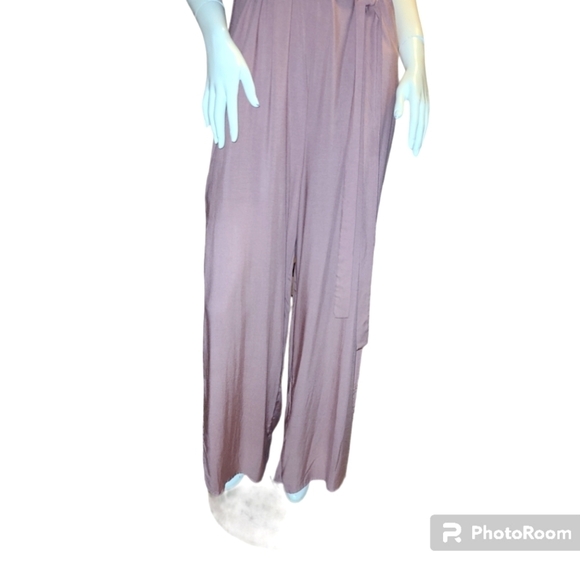 NWT* Lulus* Spaghetti Strap* Side Slit Leg* Jumpsuit* Mauve* Sz L - Picture 5 of 7